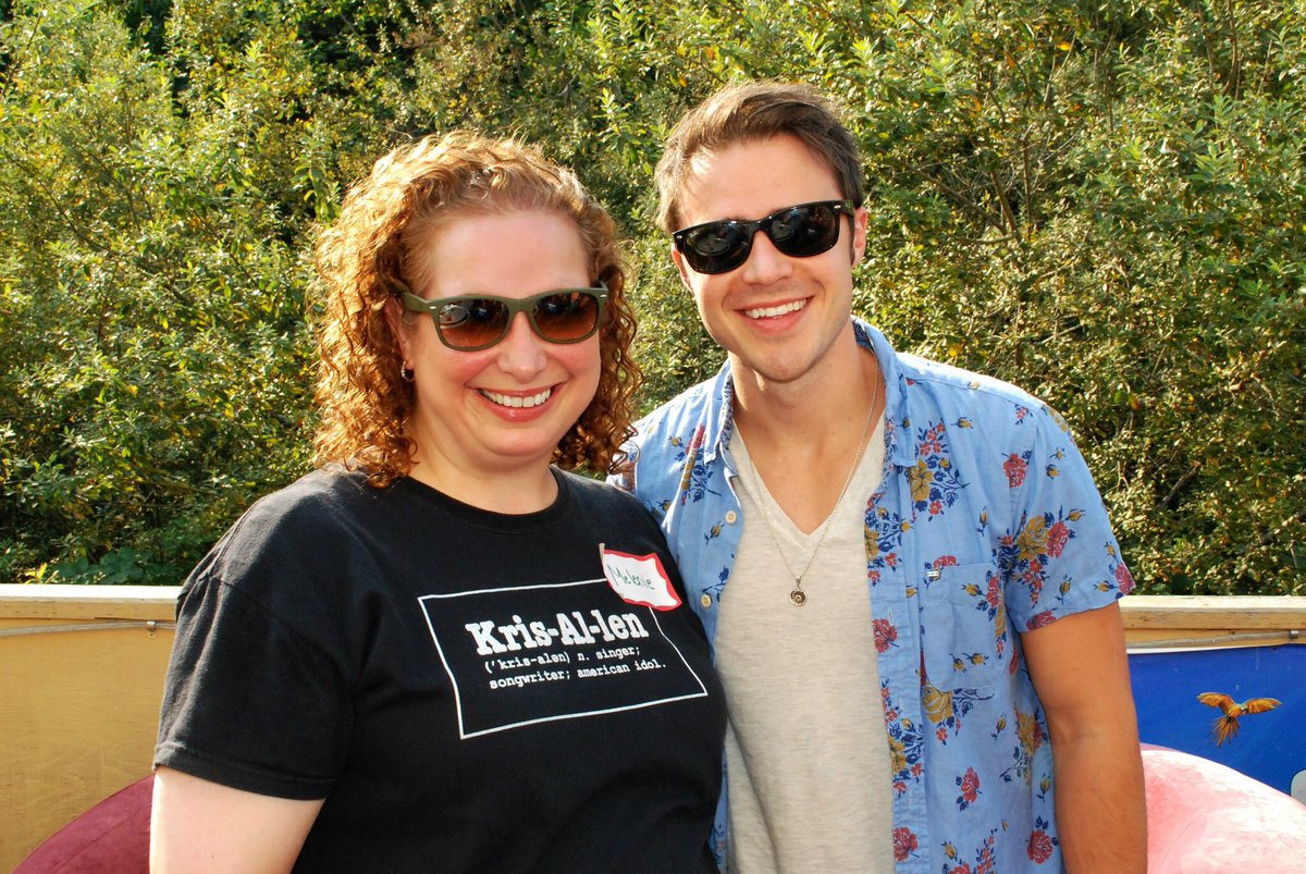 melenie_mac's tweet photo. Looking forward to a fun evening with this guy tonight, celebrating 10 years of music with fellow fans!! Who’s coming to the @KrisAllen show at Columbia City Theater? https://t.co/Y8Kq0qwBji
