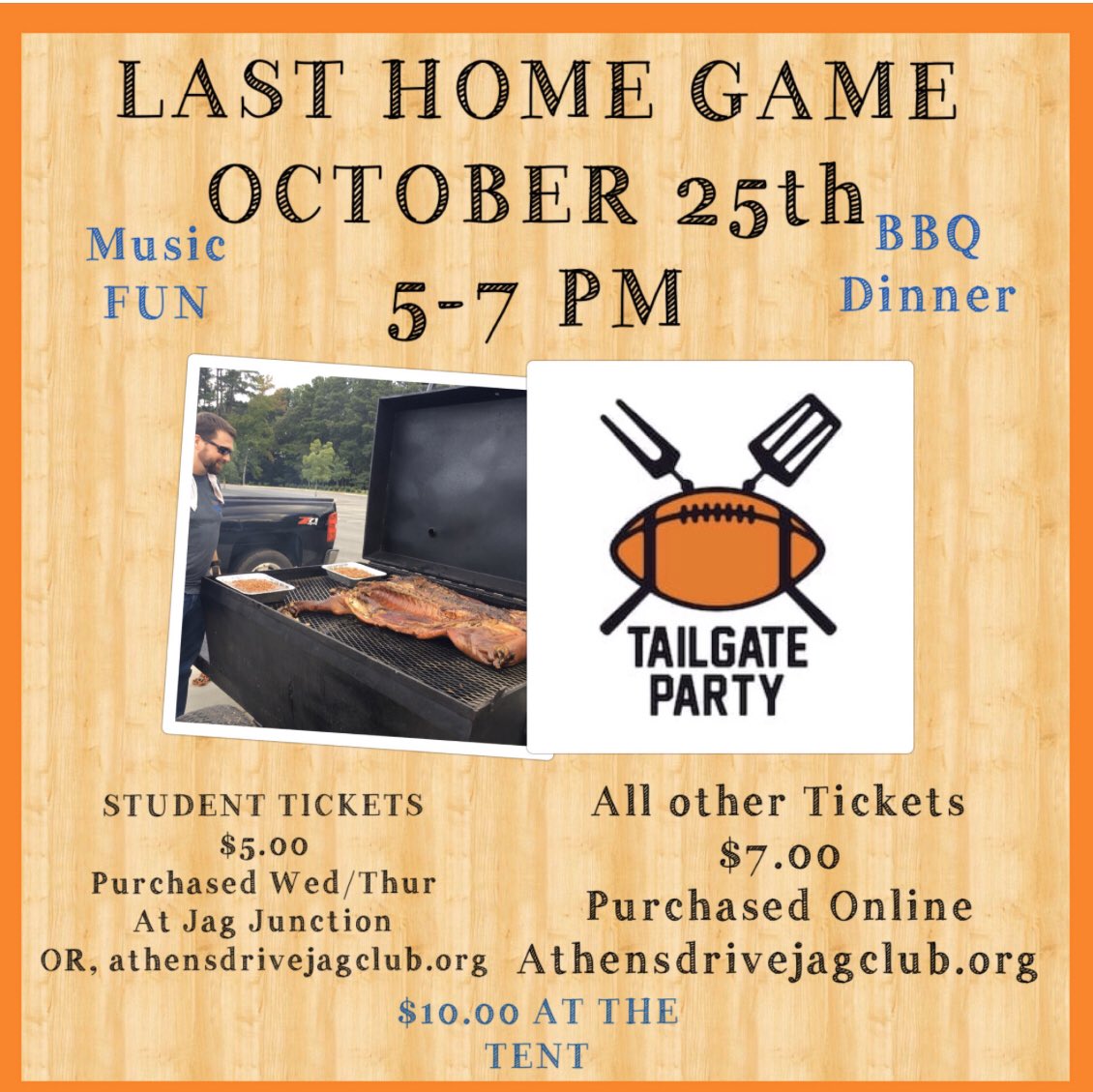 Make sure to get your tailgate tickets for this Friday!