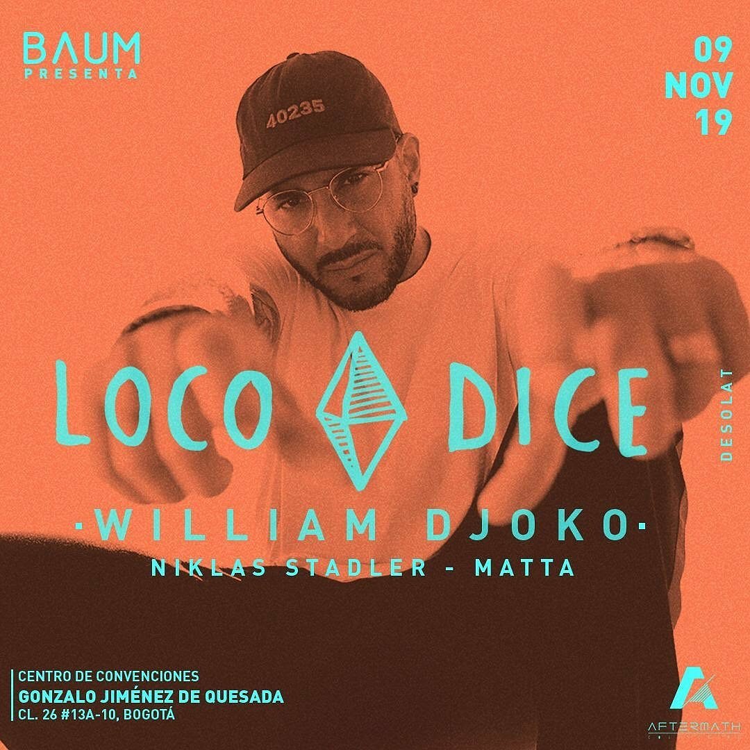 By @technoresident

Bogota, @LocoDiceOfc
Saturday November  9th
@AfterMath.Col 
DM for Tickets 
#Techno #TechnoMusic #Music #Colombia