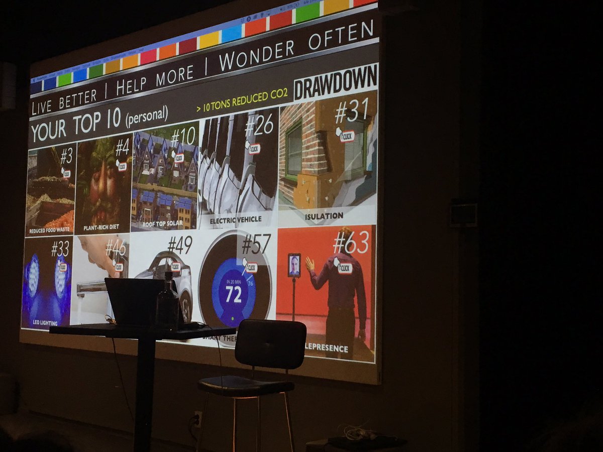 De persoonlijke top 10 wat wij kunnen doen aan t klimaat, aldus <a href="/RuudVeltenaar/">Ruud Veltenaar</a> #Symposium <a href="/StichtingAithra/">Stichting Aithra</a> 1. Geen eten weggooien. 2. Minder vlees eten. 3. Zonnepanelen. De rest laat ik even zitten ivm de lengte van de tweet.