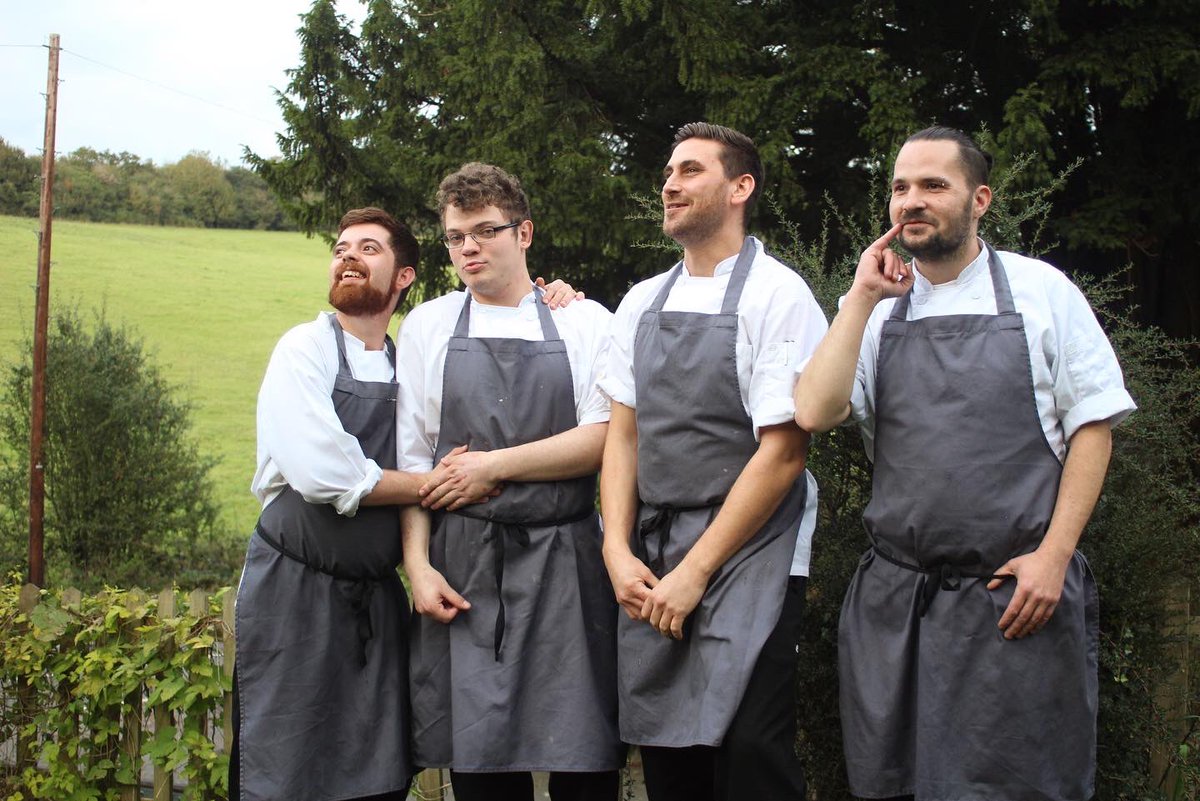Say Hello to our kitchen team, they look serious but are friendly really. #wellhouseinn #meettheteam #kitchenboys #posers #cheflife #foodforthought  @ The Well House Inn, Mugswell