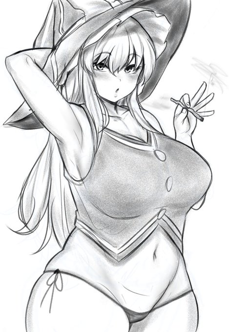 心綺楼魔理沙楽描き 