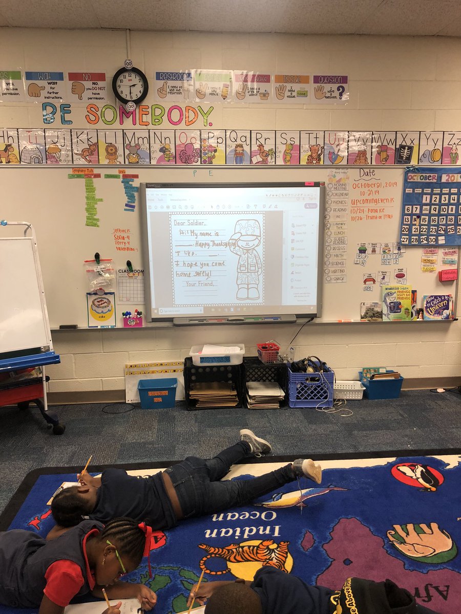 Hey <a href="/TheBertShow/">The Bert Show</a>! We have some first graders hard at work writing letters for #thebigthankyou! 💗