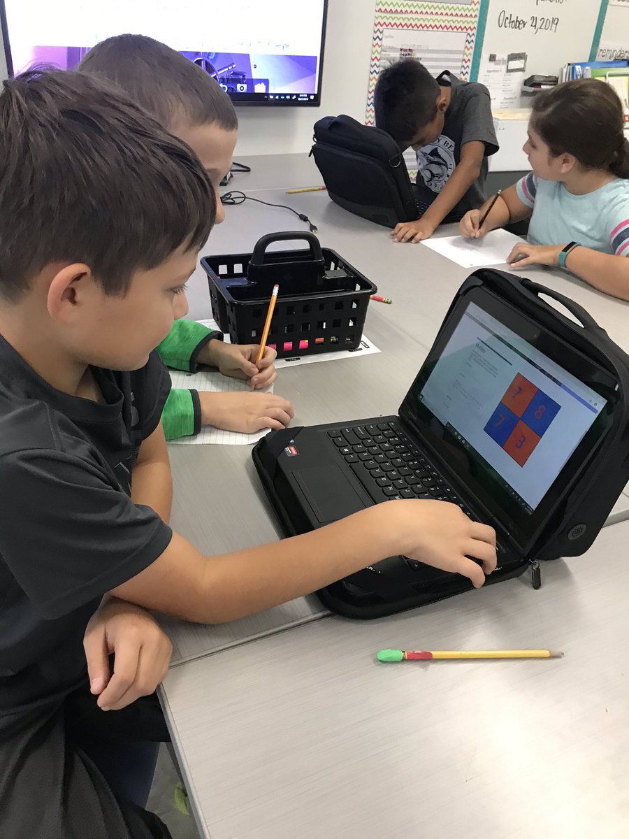 ashleeanne08's tweet photo. 4th graders are working hard to solve a digital breakout escape game involving 2digit by 2digit multiplication! https://t.co/cPFMU7A3Ao