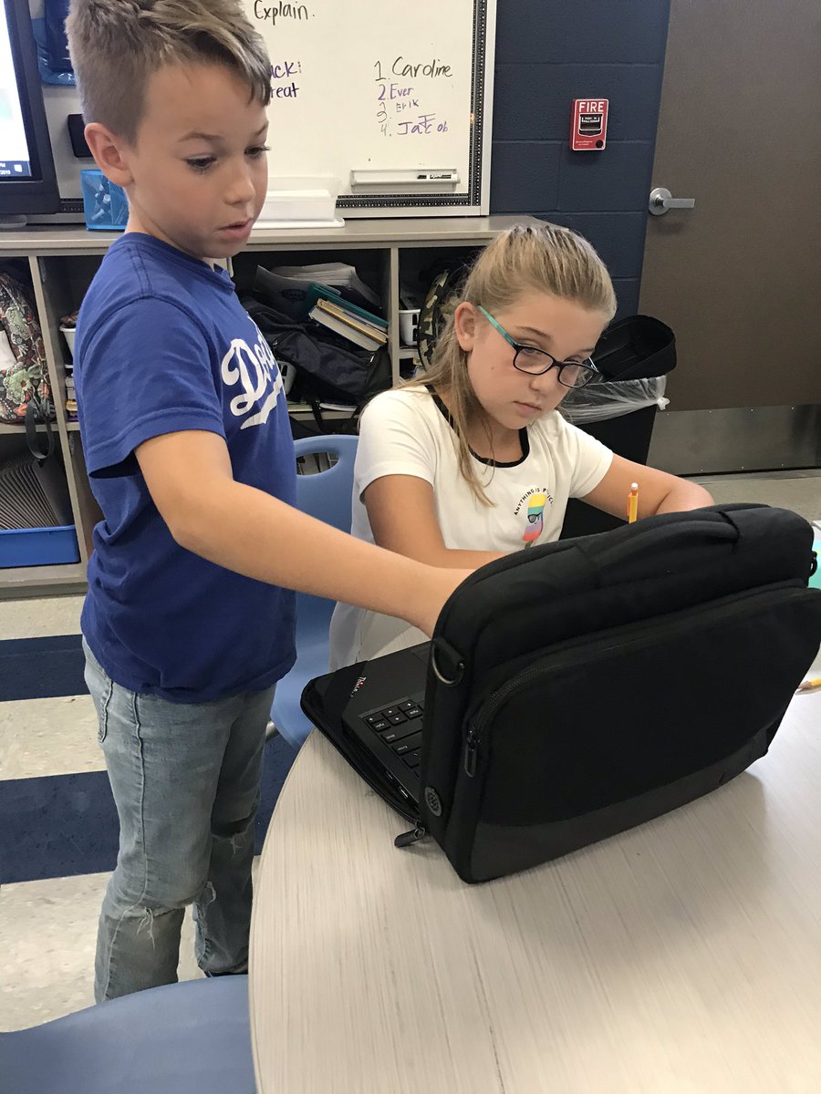 ashleeanne08's tweet photo. 4th graders are working hard to solve a digital breakout escape game involving 2digit by 2digit multiplication! https://t.co/cPFMU7A3Ao