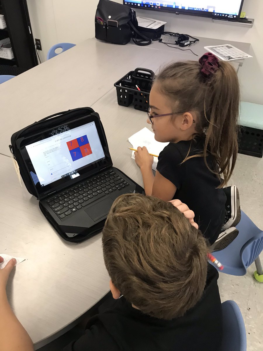 ashleeanne08's tweet photo. 4th graders are working hard to solve a digital breakout escape game involving 2digit by 2digit multiplication! https://t.co/cPFMU7A3Ao