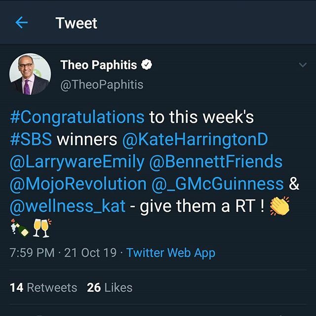 KateHarringtonD's tweet photo. Having a rather proud of myself moment! I'm only an #SBS winner chosen by Theo Paphitis on Twitter!!! #smallbusiness #sbs #winnerwinnerchickendinner #yayme #proud #justamum #iwouldjustliketothank #fuckyeah https://t.co/G8aQOT4HKB https://t.co/LKotV3v8Ih