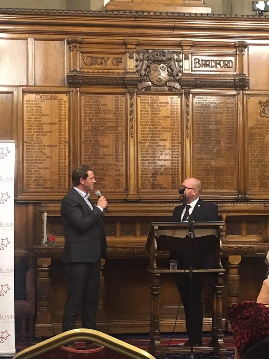 KeighleyABA's tweet photo. We’re delighted that among the many #KABA2019 award winners in attendance, @RNWooler &amp; @sjyogawellbeing could share their success stories with us. In just a few months, The Awards have had a fantastic impact on their businesses! #Keighley #Airedale #Bradford #civicreception https://t.co/22JNhowF5P