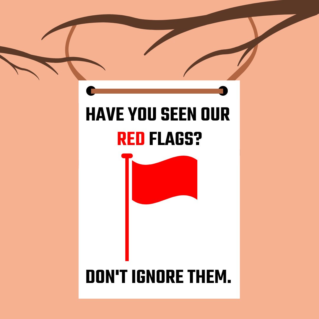 CalU_ENDV's tweet photo. Have YOU seen our red flags around campus? Written on each red flag is a behavior or action that is a warning sign of an unhealthy relationship.  If you see a red flag in a friend's relationship, SAY SOMETHING. #RedFlagCampaign #endviolence #DVAM2019 #31DaysofDVAM https://t.co/2Huga6ZO0W