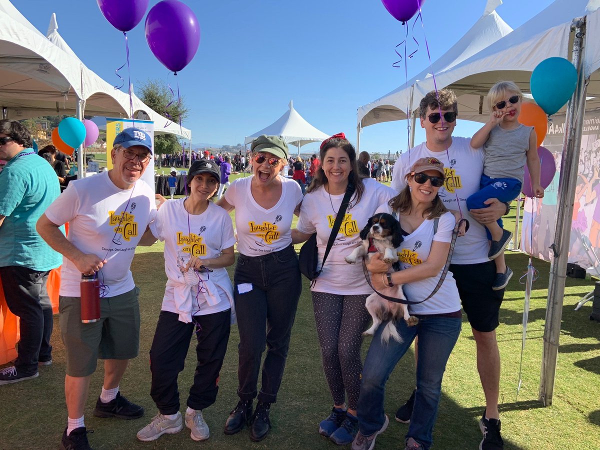 laughteroncall's tweet photo. Woo! We did it! What a day with such a wonderful team. Nothing like laughter to make the walk just fly by! @AlzheimersLA #walk4alz #Laughteroncall #laughter #alzheimers https://t.co/FoMZHHFXIz