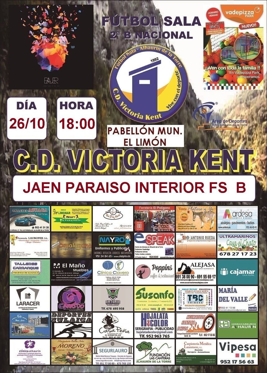 🔥🔥¡Ya tenemos el cartel para esta semana!🔥🔥
Tenemos la suerte de recibir al filial de <a href="/JaenFS/">Jaén Paraíso Interior FS</a> (<a href="/JaenFSbase/">Jaén Paraíso Interior FS Base</a>), que viene pisando fuerte en la categoría. 
Este sábado a las 18:00 no hagas planes y acude a animar 👋🏾
#GoKent
#GV2B
