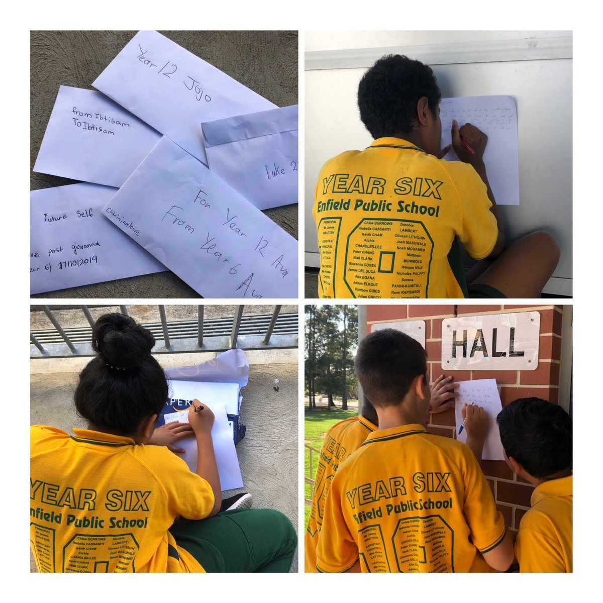 Students in Stage 3 ⁦<a href="/EnfieldPublic/">Enfield Public School</a>⁩  writing letters to their future-selves; what do they hope to achieve by the time they are in Year 12? What are their goals/dreams/aspirations? What will they have learnt on the journey? How will they impact their society?