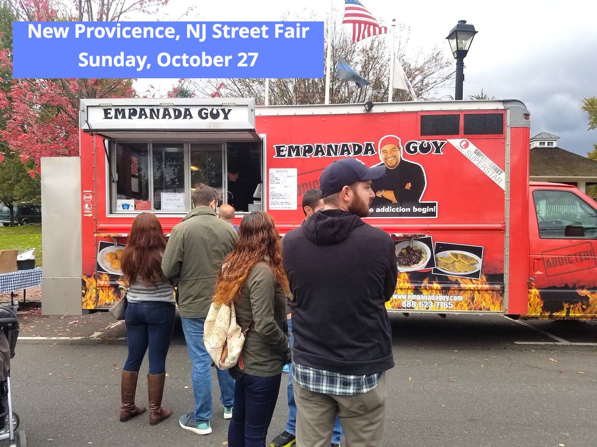New Providence, NJ Street Fair ~ Sun. Oct. 27 along Springfield Ave. Open 9-4PM. Free Admission. Rain or Shine. Food trucks, Kids Zone, Live Music, Shopping! #NewProvidenceStreetFair #JCEvent #NewJerseyEvents #Festival #PatchNJ #NJMOM #EmpandaGuy jcpromotions.info/calendar/event…
