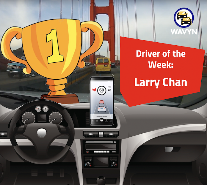 Congratulations to our driver of the week Larry Chan from Quebec, Canada. Larry drove this week 1h 47min in 9 trips, and got an average score of 79.

Download Wavyn and participate in our Driver of the Week competition: play.google.com/store/apps/det… . #safedriving #driveroftheweek