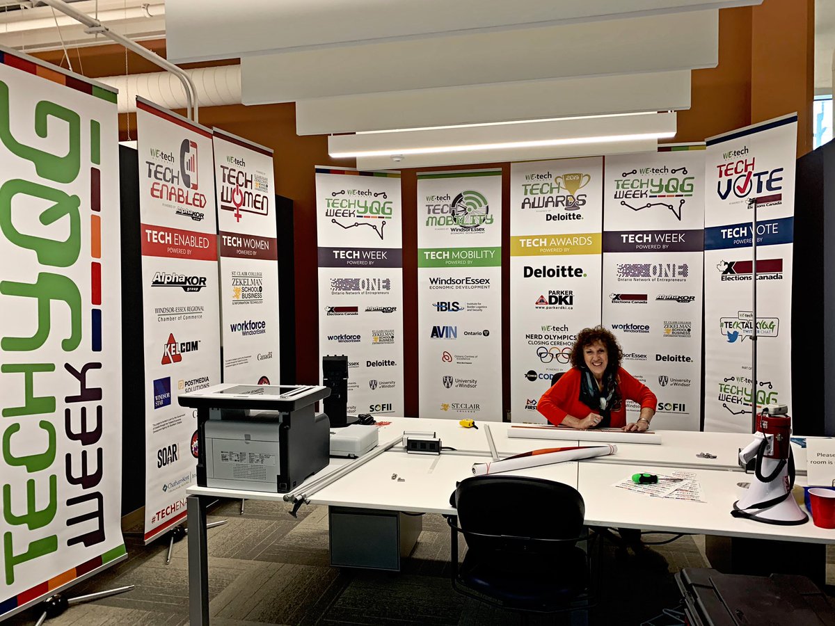 WEtechAlliance's tweet photo. The #TechWeekYQG campaign office!
#bannerevent #YQG #CKONT #somanybanners #techweek https://t.co/ArXk1FqmW0