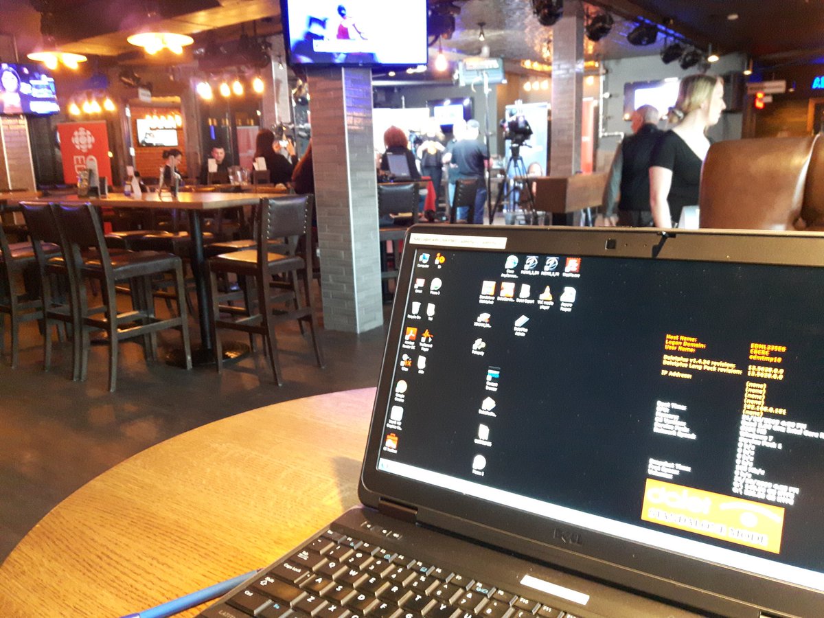 JamesEvansCBC's tweet photo. Achieving my dream of working out of a pub on election night.  #elxn43 #cdnpoli #canadavotes2019 #yeg https://t.co/DQqQ7HPaow