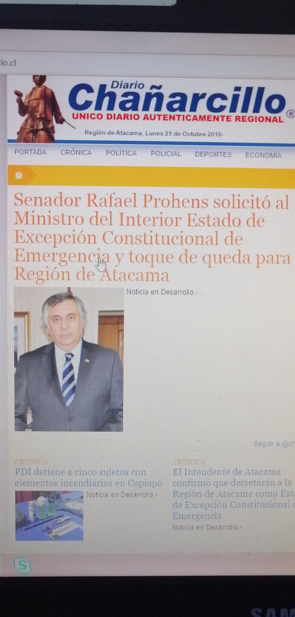carlatwedel's tweet photo. Apareció este hombre? Me había olvidado que era Senador por Atacama!!! 😠😑#Atacama #Copiapó #Huasco #3region https://t.co/bWvN4pe6yY