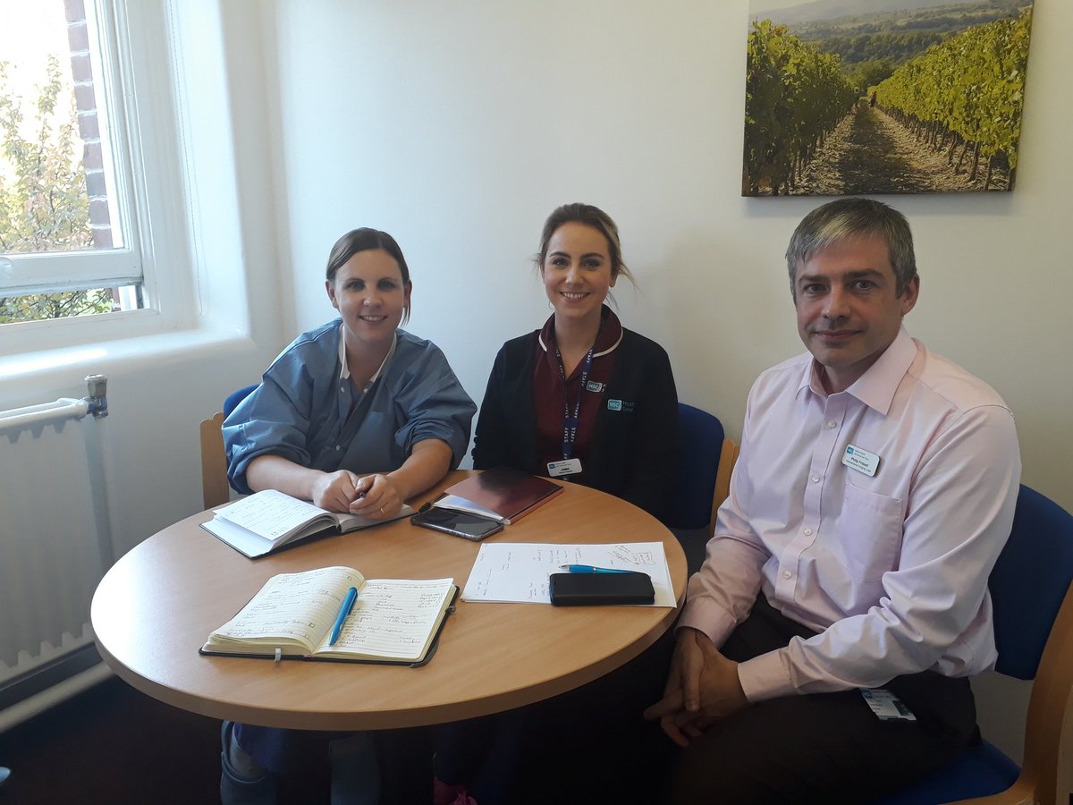 McCormickJo's tweet photo. Listening to what matters to Janine & Gillian, newly appointed Sister and clinical educator in Interventional radiology with @PhilipFrizzell3 @BelfastTrust. #motivation #vision #IRnursing @garypb79 @bernieowens12 https://t.co/GmT41JE2jk