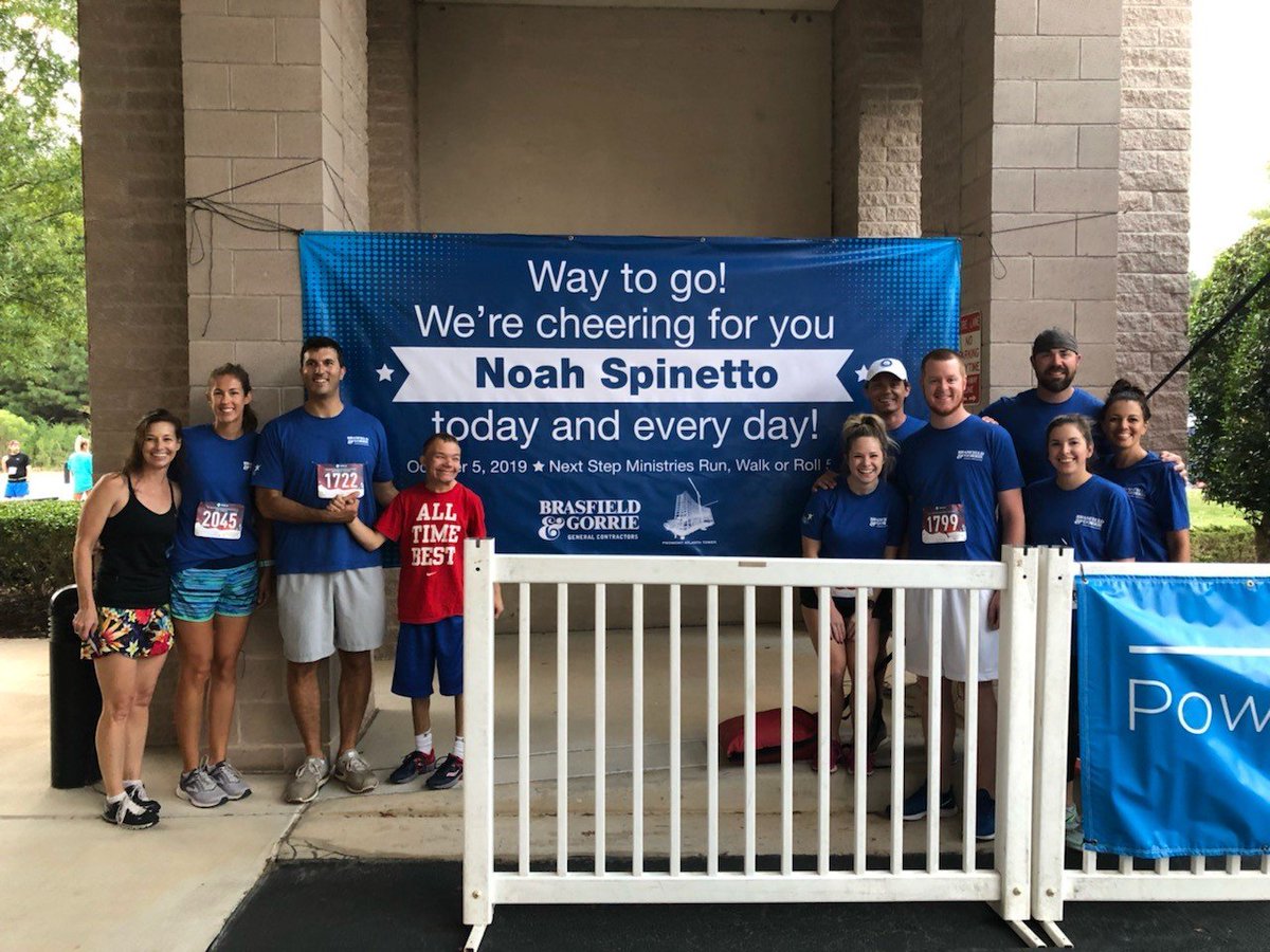 BrasfieldGorrie's tweet photo. Our Piedmont Atlanta Tower project team participated in the Next Step Ministries Run, Walk, or Roll 5K with the Spinetto family! This team came together to support Regional Operations Manager Dan Spinetto and his eldest son, Noah. @PiedmontHealth https://t.co/QZXEsscsp9