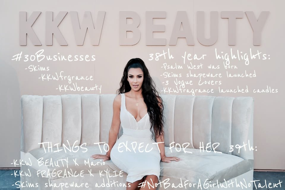 LissyL00p's tweet photo. Happy Birthday to THE baddest @KimKardashian. 🥳 #30Businesses #NotBadForAGirlWithNoTalent https://t.co/HuGqmUxhfU