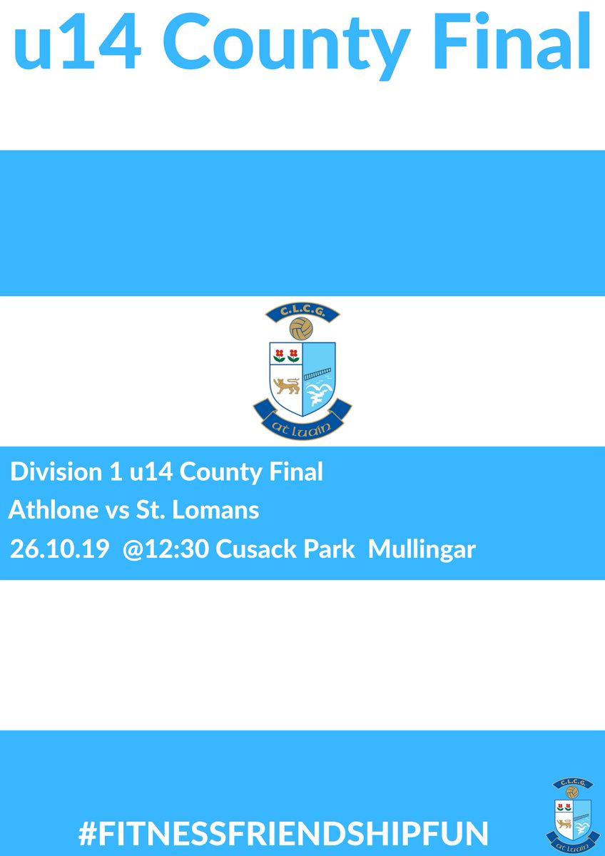 AthloneGAA's tweet photo. All roads lead to Mullingar. Please support your club next weekend. See you all there..!

🏐u14 County Final
 🧭 Cusack Park, Mullingar
⌚️12:30 

#FitnessFriendshipFun #YourFamilyClub https://t.co/YmVVklXlfF