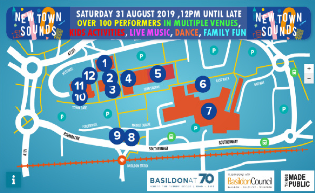 BasBoroAlliance's tweet photo. More than 100 performers brought the town centre alive with music, dance and culture with the free #NewTownSounds festival in August for #Basildon70 https://t.co/5nWvfqq7OS #BelieveInBasildon https://t.co/EzRWFOBO5z