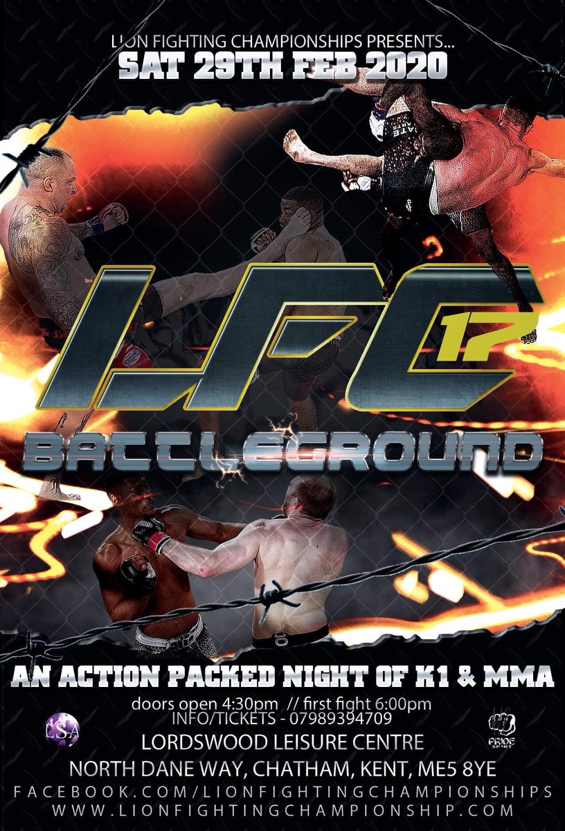 LFC 17 - Saturday 29th Feb 2020.

Match ups have already started and this show going to be crazy people.

More info on match ups soon.