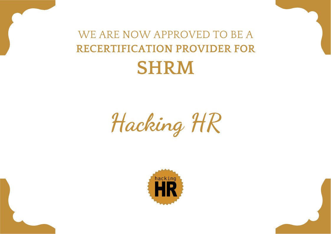 We are thrilled to announce that we've been approved to be a recertification provider for <a href="/SHRM/">SHRM</a>! So now we'll provide #HR and business credits for both @HRCertInstitute and <a href="/SHRM/">SHRM</a>!