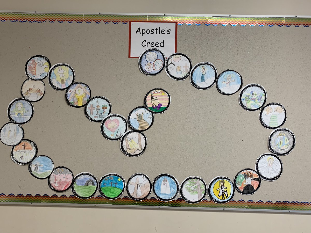 MrsLeCouffe's tweet photo. Each student created a bead for part of the Apostle’s Creed section. Today we strung together beads retelling  our beliefs. @RCSD_No81 @StJosaphat @MilesMeyersRCSD https://t.co/Loi2wnOYZZ
