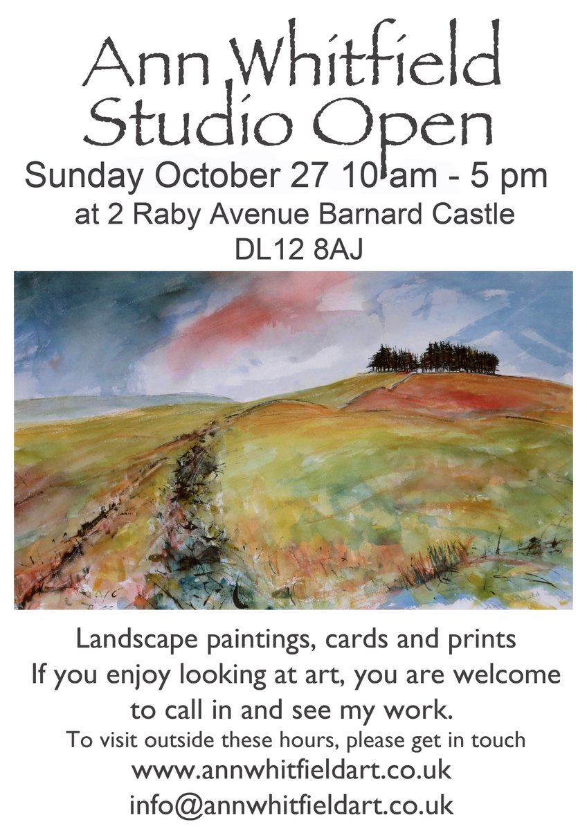 I'c love to see you if you can get to my #openstudio this weekend. #landscapepainting #cards #prints #Watercolourpainting #inkwatercolour #lakedistrictpaintings #northpennines annwhitfieldart.co.uk/exhibitions-op…