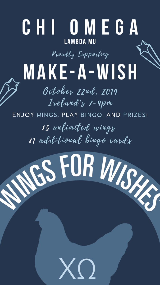 Tomorrow is the day! Join us at Wings for Wishes benefitting Make-A-Wish Illinois ! See you all at Ireland’s from 7-9pm. $5 unlimited wings and $1 for additional bingo cards 🤩💫💙