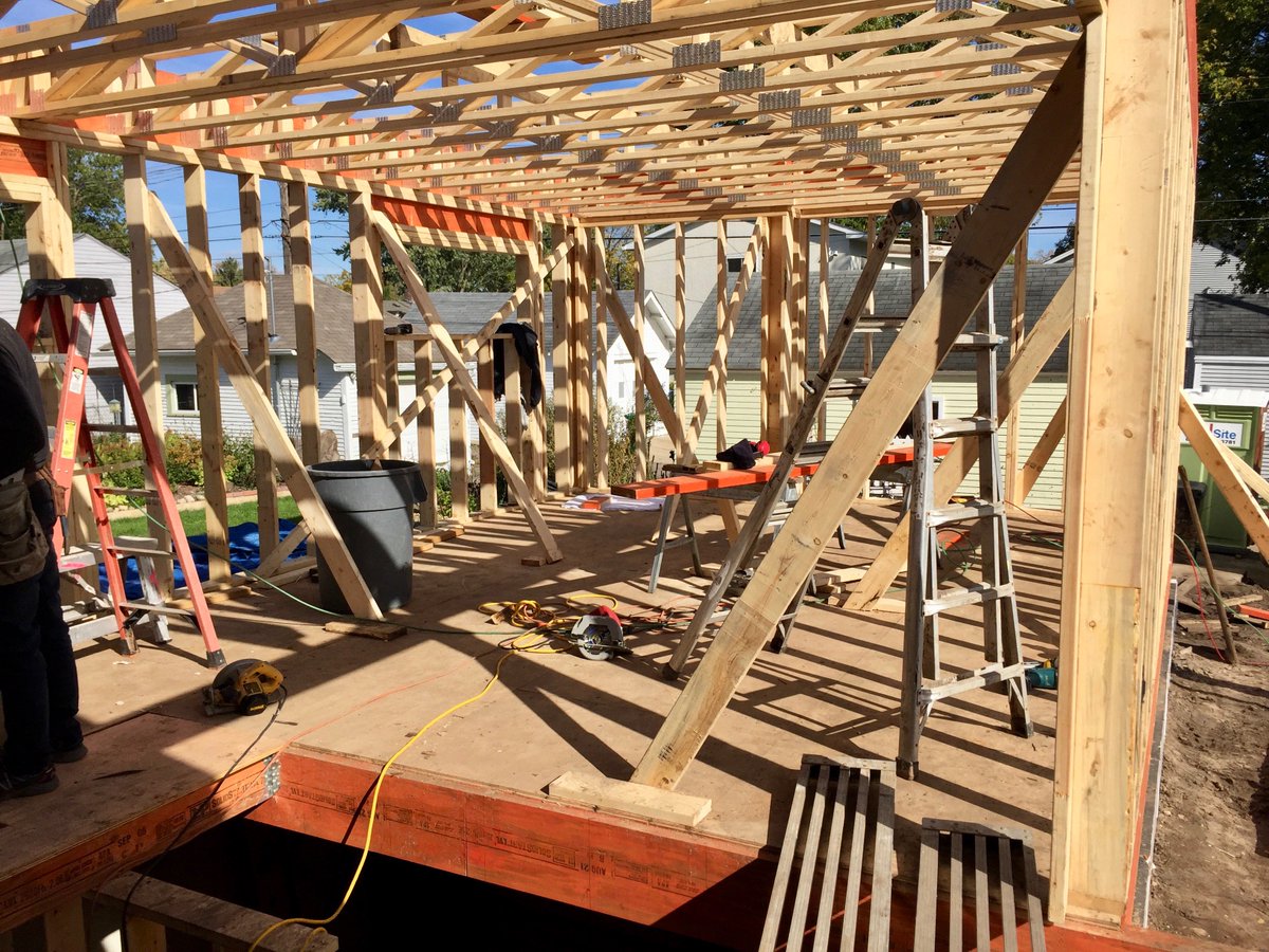 Fall framing on a 60 degree October day- couldn't ask for anything better! This Standish neighborhood addition is progressing quickly thanks to the beautiful Minneapolis weather last week. 

Smart Living With Logix ICF 

#minneapolisarchitecture
#residentialarchitecture