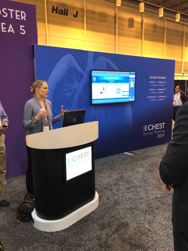MayoPCCM's tweet photo. @KaraDupuy presented today on her work with weight loss and COPD Management. #ExerciseQueen #CHEST2019 https://t.co/8m6ngfqMFz