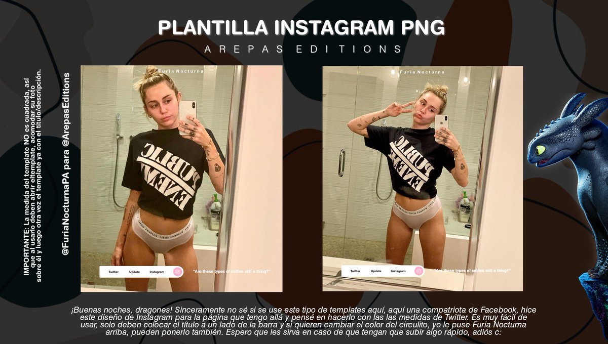 🐱 | PLANTILLA PNG 

¡Dragones! Mi primera plantilla de Instagram por aquí, es muy sencilla de usar, espero que les guste y sirva. 

•MG si utilizas 
•Hecha por: <a href="/FuriaNocturnaPA/">Scar.</a>
•No borrar marca de agua 
•Info en la imagen
•Link: drive.google.com/folderview?id=…