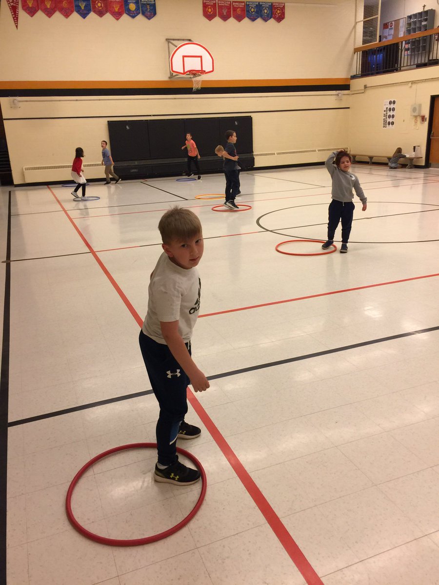 StBasil2021's tweet photo. Math is everywhere! Students are learning positional language such as above, beside, to the right of, between and many more in an activity called Hoops Here, There, and Everywhere! https://t.co/CRQ6FMtyu9