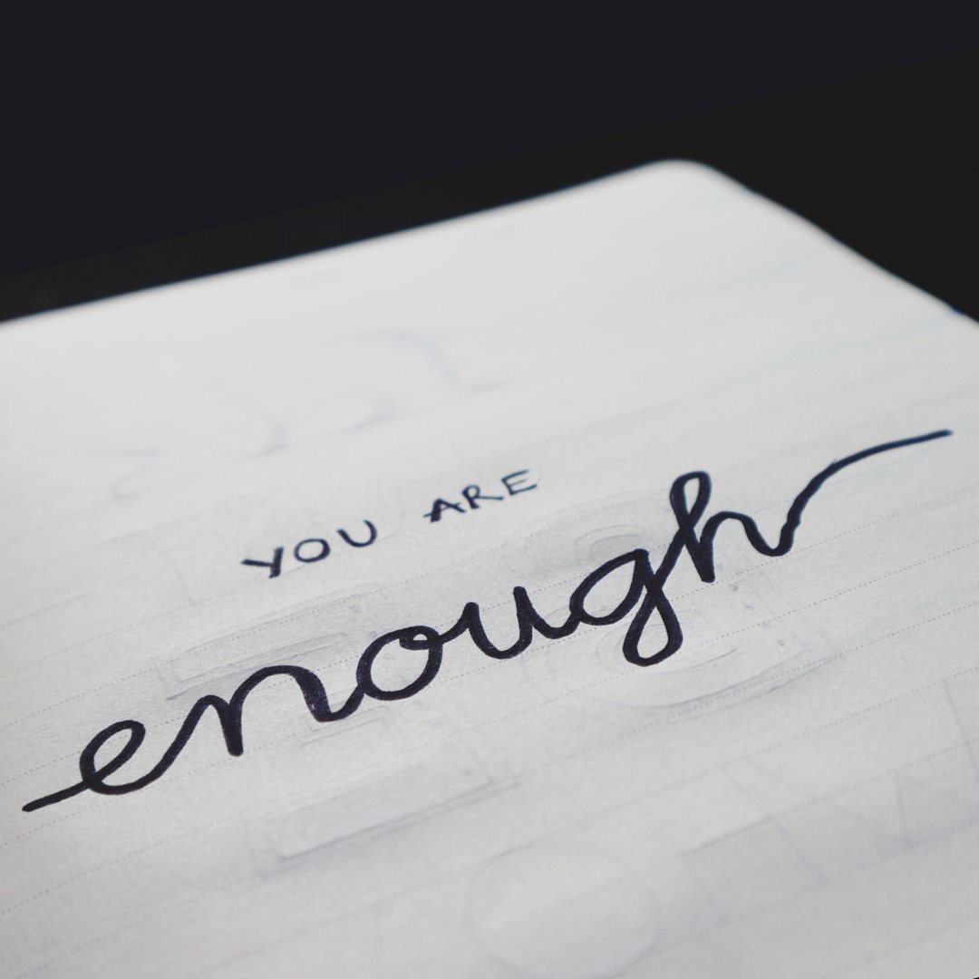 There are so many unrealistic and unnecessary expectations that we put on ourselves. The feeling of not being good enough, not pretty enough, not strong enough, not happy enough. We are saying that's enough! And reminding you that you are enough! Just as you are- YOU ARE ENOUGH!