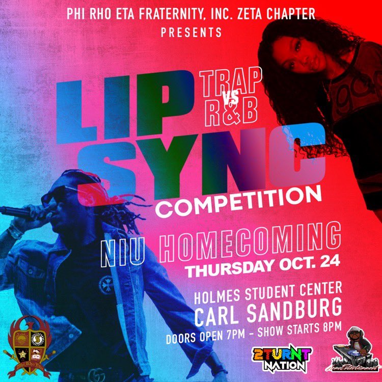 DjNemo__'s tweet photo. @2TurntNation 💔✌🏽 is sponsoring this years #LipSync Competition💃🏽🕺🏽🎙
#PhiRhoEta
🎫Tickets: https://t.co/hbe2pmBzYe
Guest must have an NIU student purchase their ticket for them.
#niu23 #niu22 #niu21 https://t.co/9DTQEELA9K