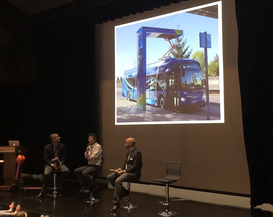 We’re excited to host student leaders from across Oregon today who are tasked with finding solutions for the electric future as part of the “Future of Oregon Transportation” launch. Thanks to @Constructpdx for leading this project alongside PGE, @TriMet and @Pacificorp. (1/2)