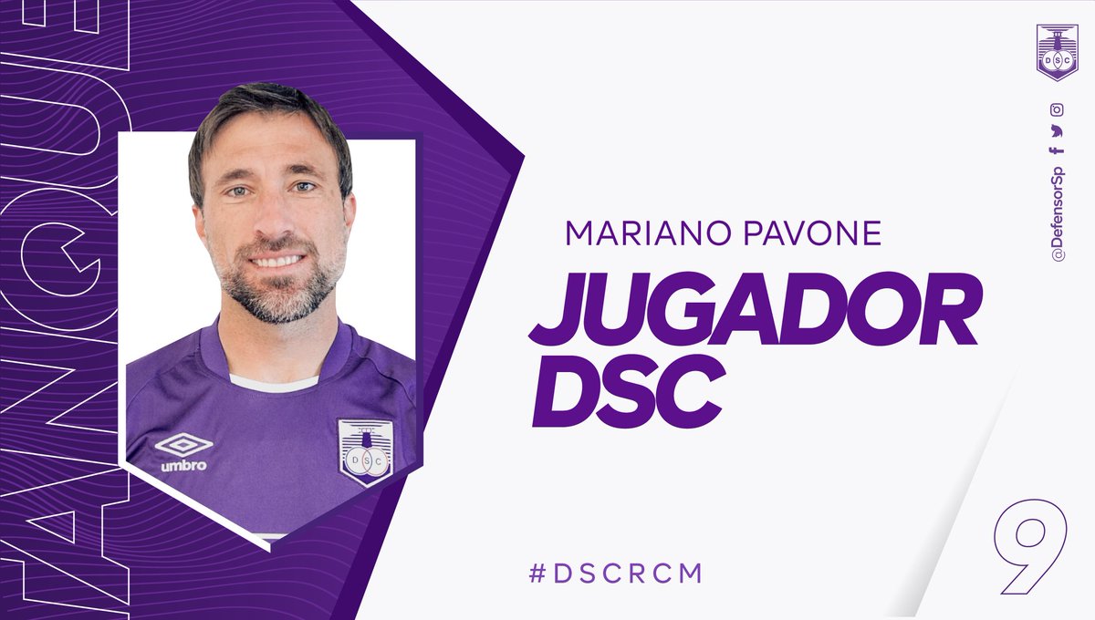 DefensorSp's tweet photo. ⚽️ #DSCRCM ¡El hincha eligió!
📊🏅 Mariano Pavone volvió con un doblete y fue elegido como el #JugadorDSC del encuentro frente a Racing. https://t.co/8sH2L2DCLG
