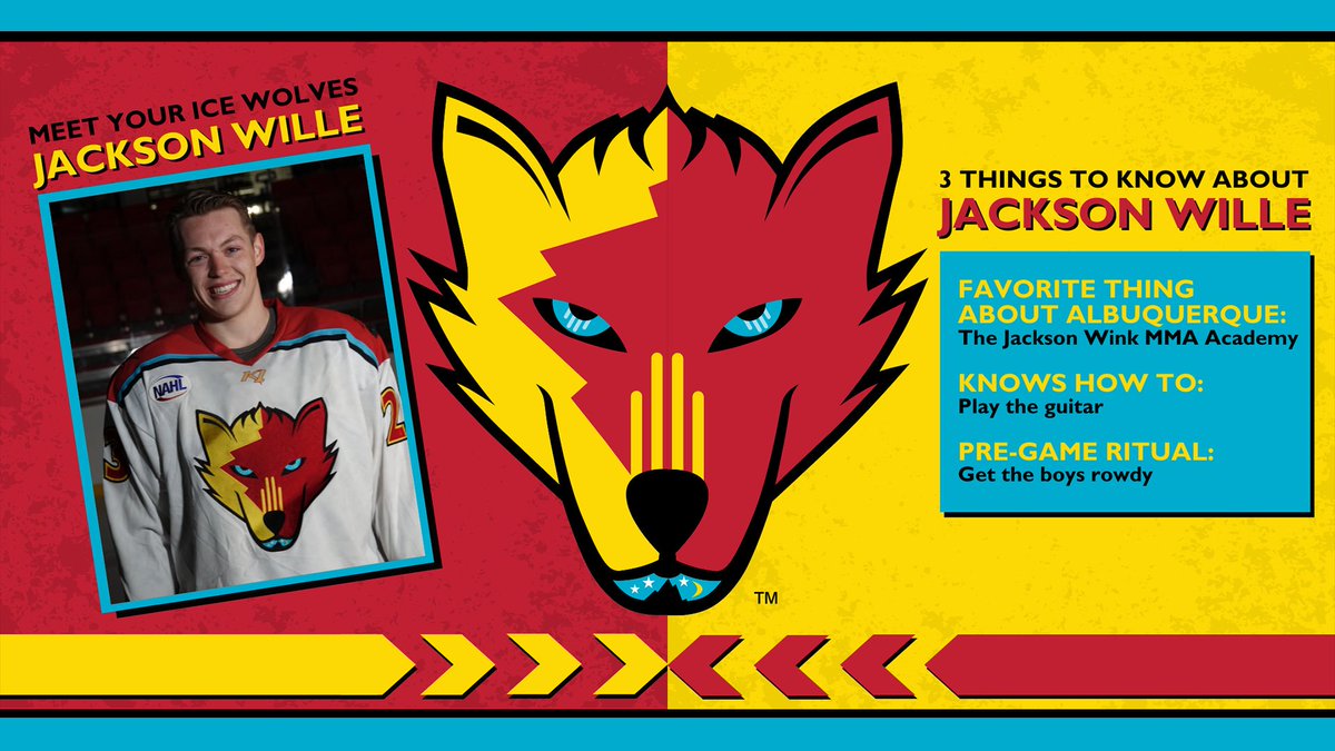 NMIceWolves's tweet photo. Meet your New Mexico Ice Wolves!
Jackson Wille - Alternate Captain
Position: Forward
Hometown: Forest Lake, MN
Before each game, Wille tapes his stick, says a prayer, and then gets the boys nice and rowdy. How does he like his burrito? Christmas!
#NMIceWolves #NewMexico #NAHL https://t.co/O13kBN13fk