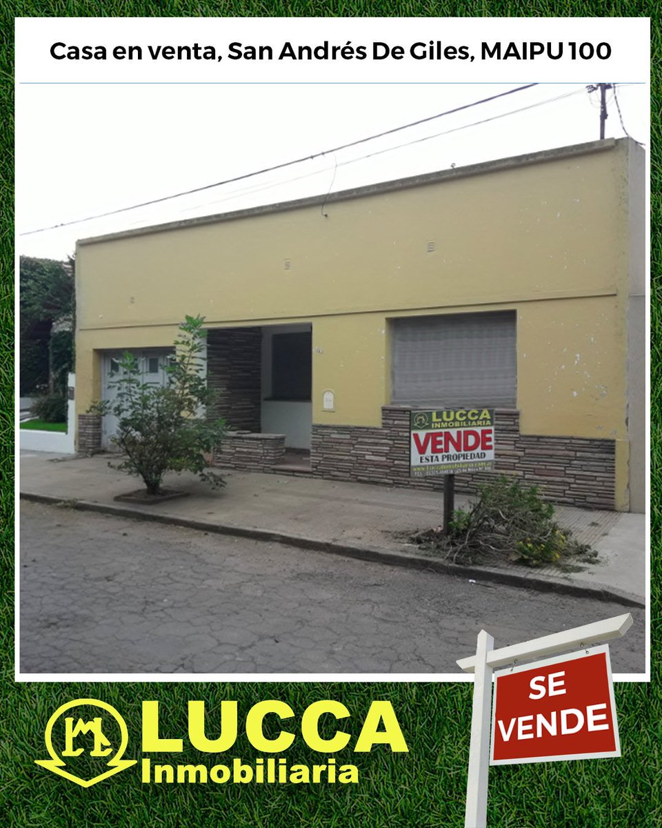 luccaInmo's tweet image. INMUEBLE UBICADO A 200 METROS DE LA CALLE PRINCIPAL, SOBRE AMPLIO LOTE DE TERRENO, COMPUESTA POR 3 DORMITORIOS, LIVING-COMEDOR, COCINA, BAÑO Y GARAJE.

luccainmobiliaria.com.ar/detalle/venta/…
