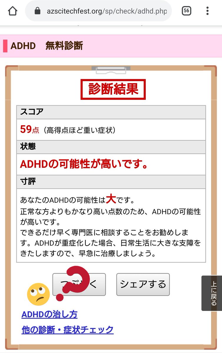 Adhd チェック リスト