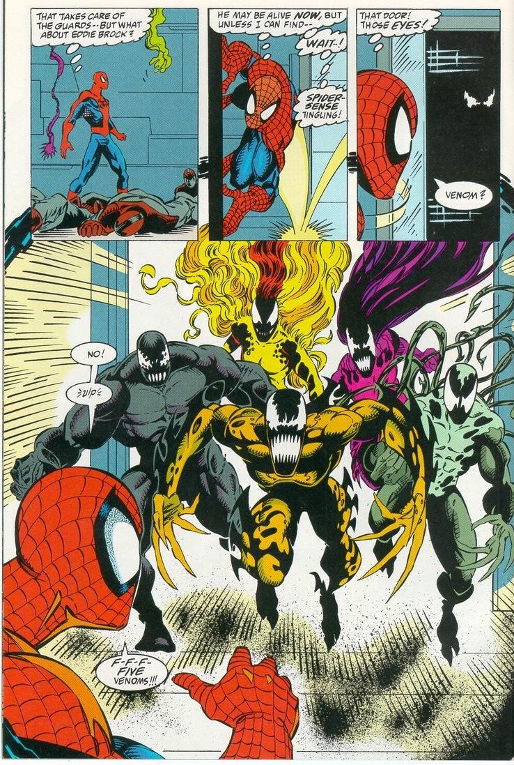 Donna and her five 'siblings' (the other Life foundation symbiotes also created from Venom) eventually battle their 'parent' Venom, who teams up with his nemesis Spider-man.At the end of the conflict, the LF symbiotes appear to turn to dust and die (but secretly survive!)