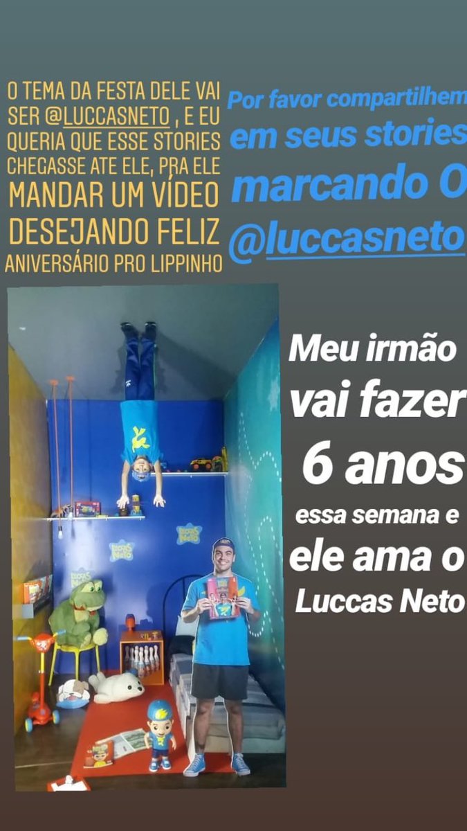 joseanemeloc's tweet photo. @felipeneto, ajude o meu sobrinho a receber uma mensagem do seu irmão, por favor??? https://t.co/dZCV4zNhnD