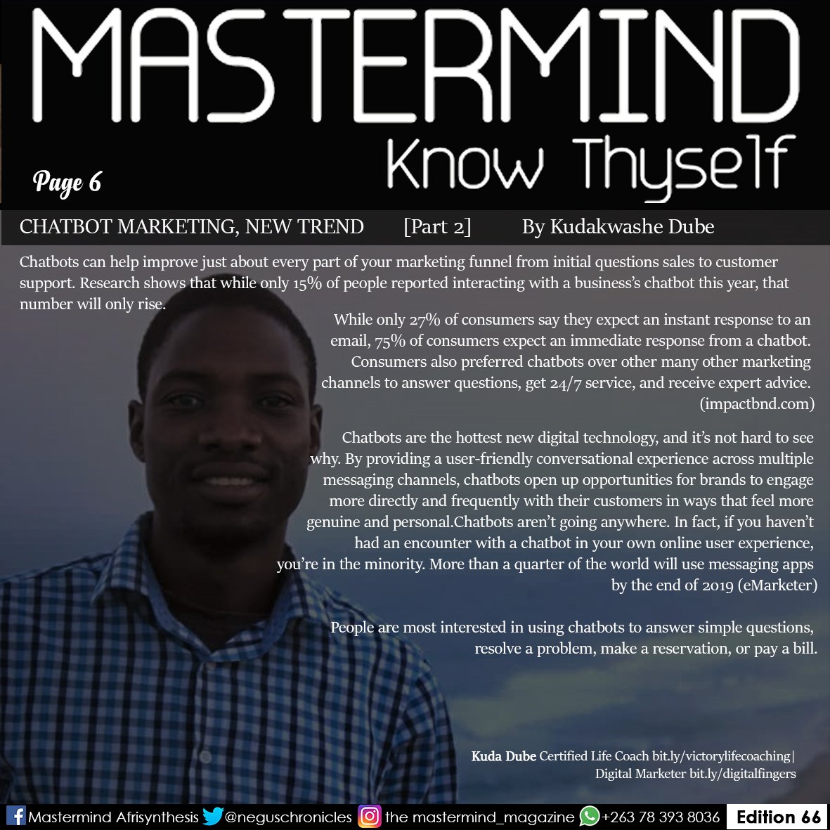 neguschronicles's tweet photo. Plus @MwabaNdalama speaks on dreams

And we talking Tech &amp;  Marketing with @DubeKuda Kuda Dube -  #Chatbots; The New #Marketing #Trend .

Shaffiq Tugume gives us a glimpse into the #innovative #Online Radio #startup for #African #Youth - the Africa Youth Radio @AfricYouthRadio https://t.co/8AcW9s99Rc