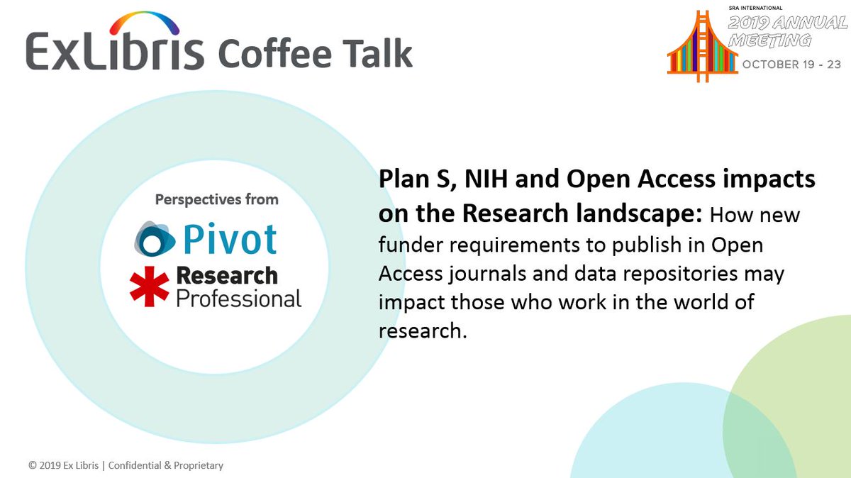 EddieNeuwirth's tweet photo. Join me at SRA International for coffee and talk to hear the Pivot and Research Professional perspective about the potential impacts of Open Access mandates on the funding and research landscape https://t.co/yn8nEfqWUr @ResearchProfes @EXLresearch https://t.co/3zNHOcKhC3