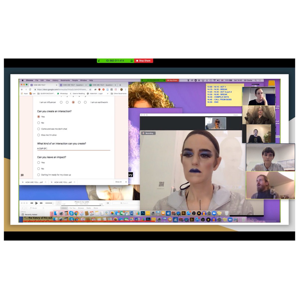 elly_clarke's tweet photo. Camberwell / Bushwick prepping with Clifford Hammond for @chase_dtp Climate Crisis Action Group intro at @CourtauldStudy tomorrow #remotepresentation #zoommeetings #ClimateCrisis https://t.co/21nTfGGncu