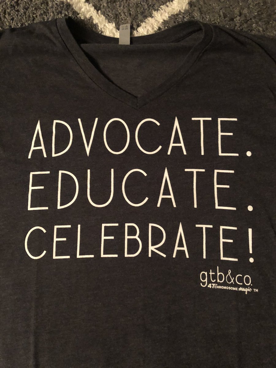 _downtalk's tweet photo. My favorite shirt! Thanks @Gabethebabeco! 
💙💛
#DownSyndromeAwareness https://t.co/dcwKD452gZ