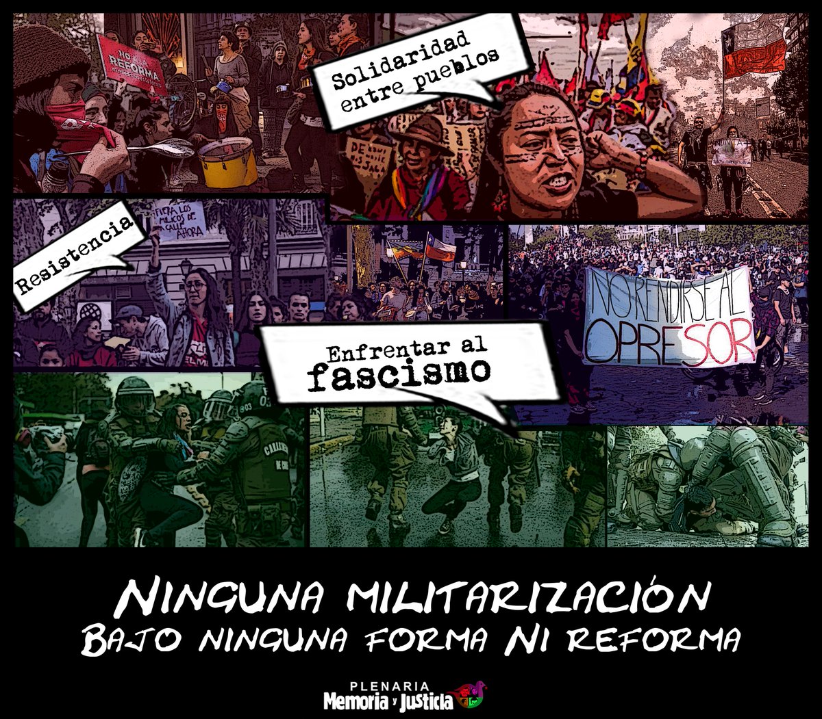 Hoy martes, nos sumamos a la marcha, 18hrs Universidad
Ninguna militarización bajo ninguna forma ni reforma