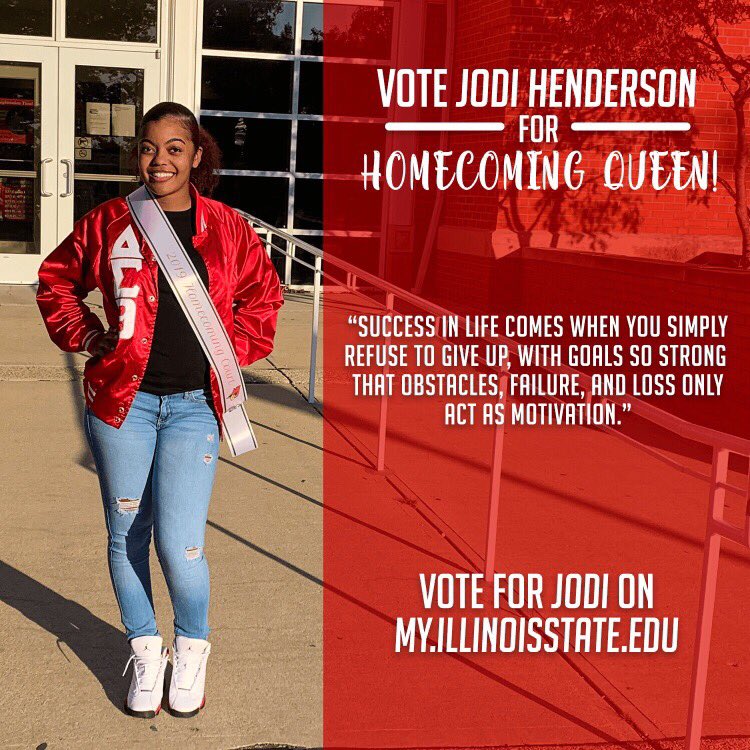 Theta Delta’s very own Jodi Henderson has been elected to be on the Illinois States Homecoming Court. To vote all you have to do is log into my.illinoisstate.edu ❤️ #ISU20 #ISU21 #ISU22 #ISU23